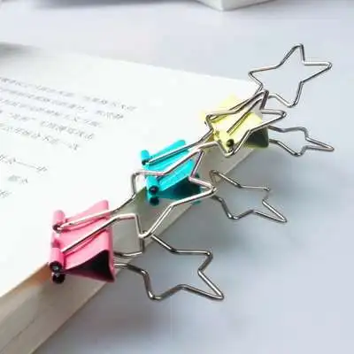 4pcs Pentagram Long Tail Clip Tail Clip Office Clip Ticket Clip Stationery Clip Clip Student Supplies Clip