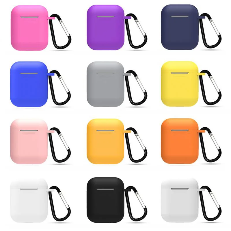 Case for Apple Airpods silicone Protective Bluetooth Earphone Cover Case for Apple Airpods Case 1&2 Shockproof Sleeve 