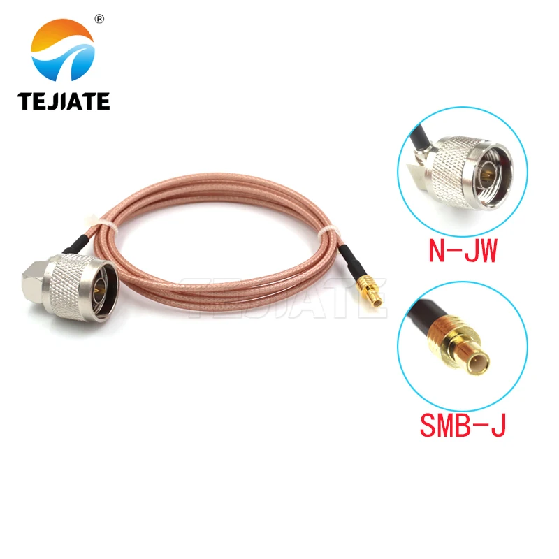 1PCS TEJIATE Adapter Cable N To SMB Type NJW Convert SMBJ 8-90CM 1M 1.5M 2M Length Connector RG316 Wire