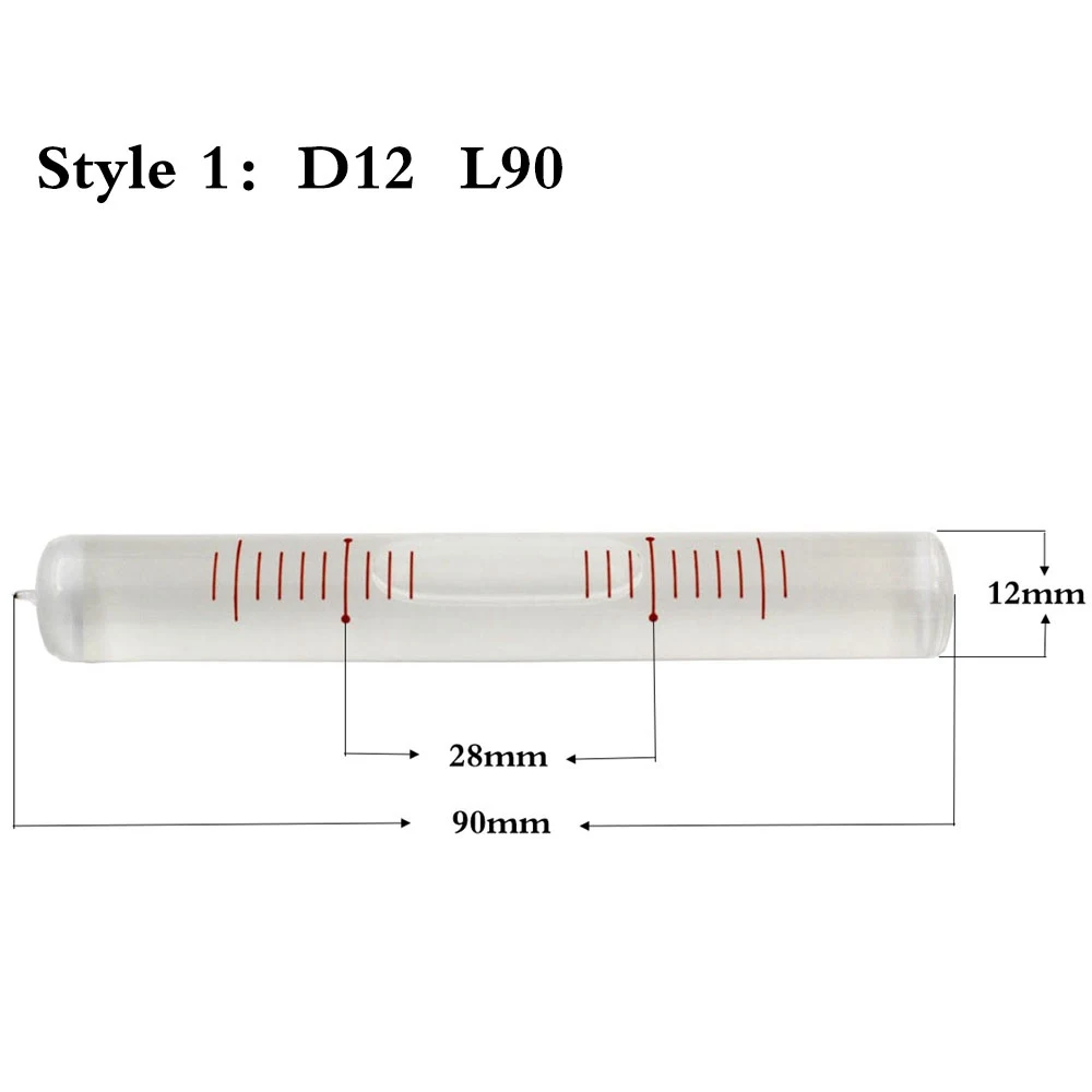 Imagem -04 - Precisão Espírito Nível Vial Tubo de Vidro Bolha Espírito Nível Instrumento de Medição Diâmetro 12 mm 14 mm 0.02 mm mm 0.02 mm 1pc Alta