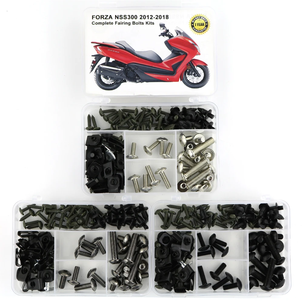 Fit For Honda Forza NSS300 2012-2018 Complete Full Fairing Bolts kit Clips Speed Nuts Bodywork Screws Cowling Bolts Steel