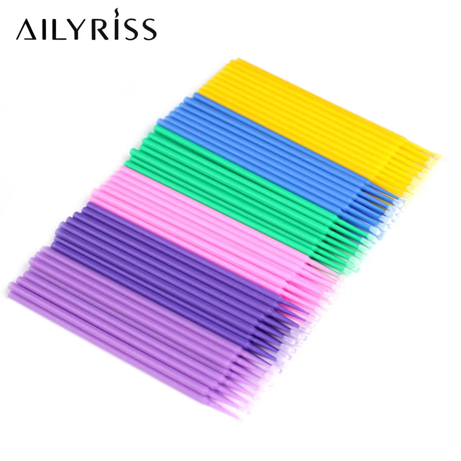 1000 Pcs Disposable MicroBrush Eyelashes Extension Individual Lash Removing Swab Micro Brush For Eyelash Extension Makeup Tool