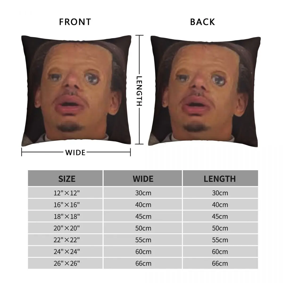 Eric Andre Square Pillowcase Polyester Linen Velvet Creative Zip Decor Throw Pillow Case Car Cushion Cover