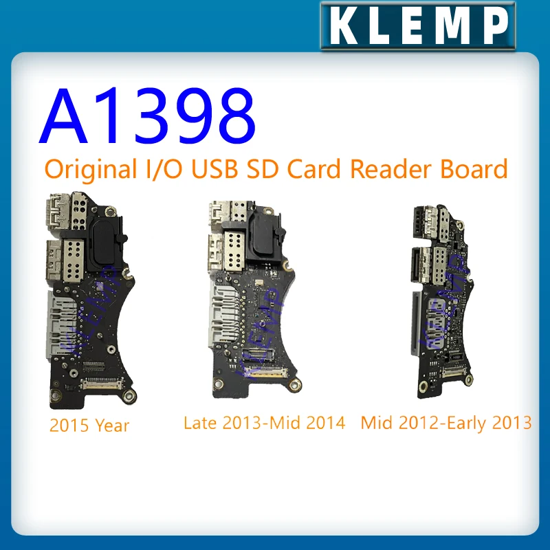 

Original I/O USB SD Card Reader Board 820-3071-A 820-3547-A 820-5482-A For Macbook Pro Retina 15" A1398 2012 2013 2014 2015 year