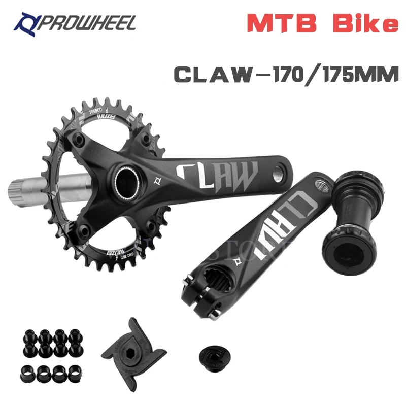 PROWHEEL Mtb crank 170 bicycle crank set Hollowtech 2 Bcd crown 104 arm for mountain bike crank 175 and sprockets