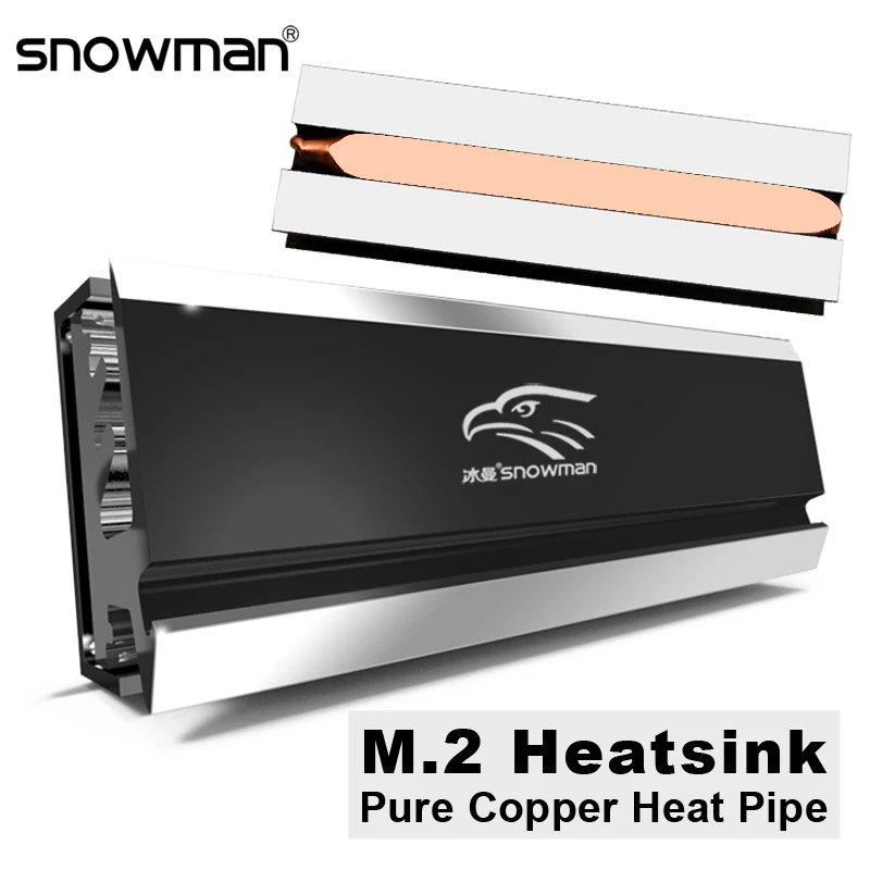 SNOWMAN Heat Pipe SSD M2 Heatsink Copper M.2 heat sink 2280 Solid State Hard Disk Cooler M2 Radiator NVME NGFF PCIE M2 Cooling