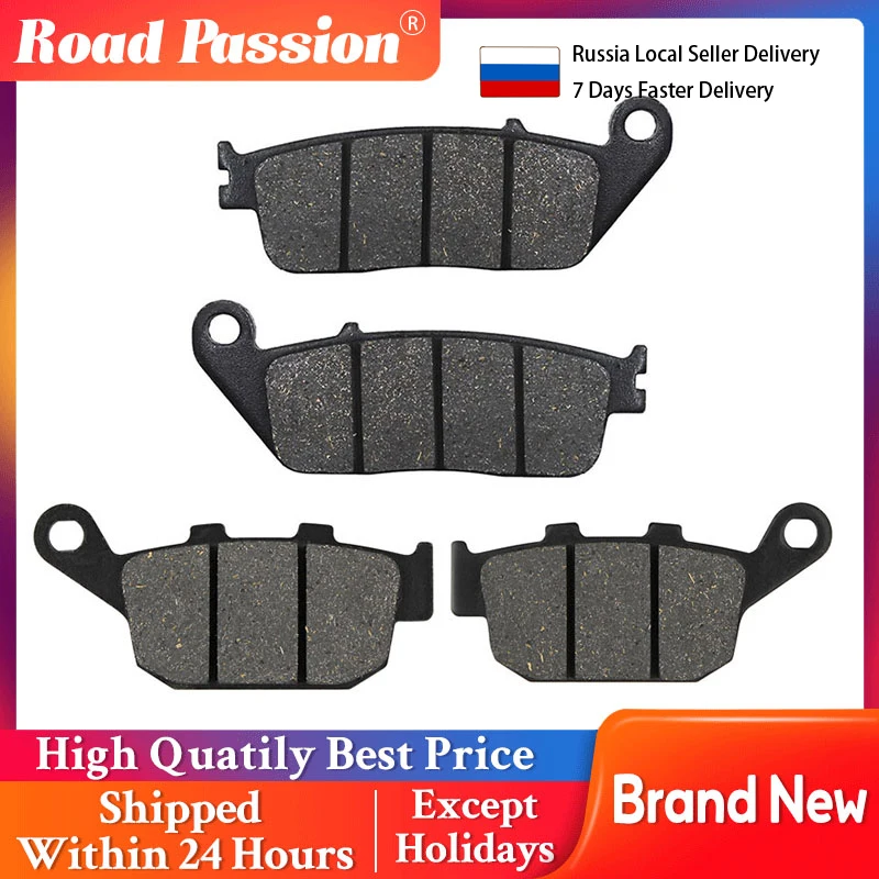 Road Passion Motorcycle Front and Rear Brake Pads For Honda CBR250R VTR250 CB300 F CB500 F CBR500 FMX650 XL600 CTX700 NC 700 X