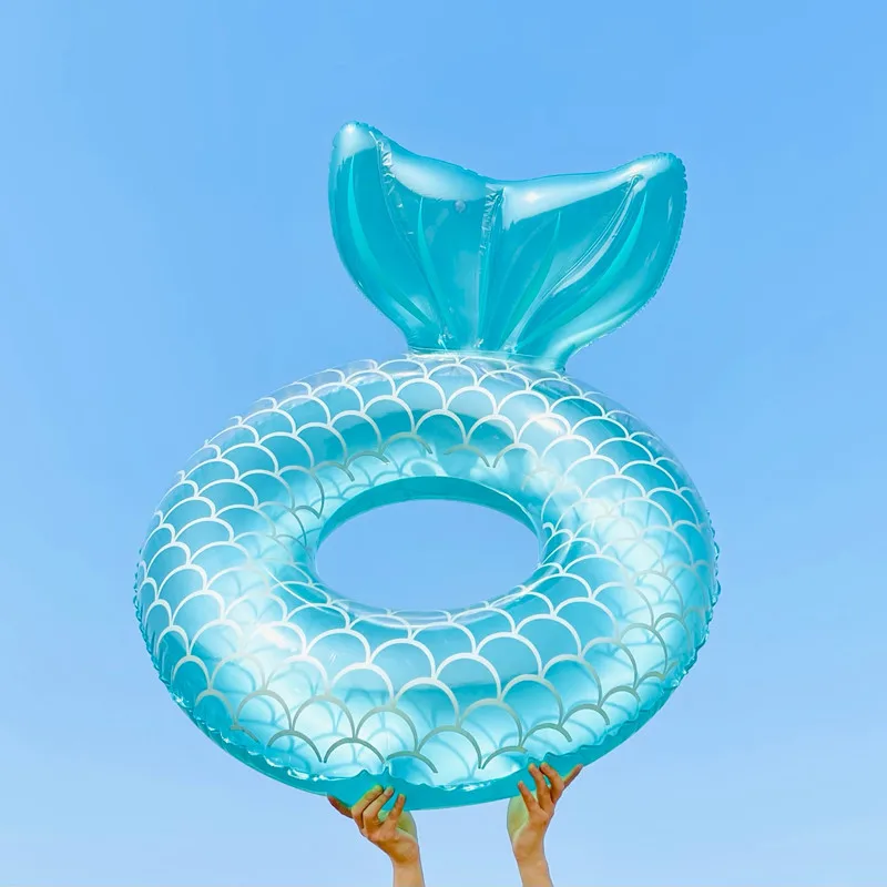 

New Mermaid Swimming Ring for Adult Kids Inflatable Swimming Circle Rubber Ring for Pool Float Beach Party Water Toy piscina