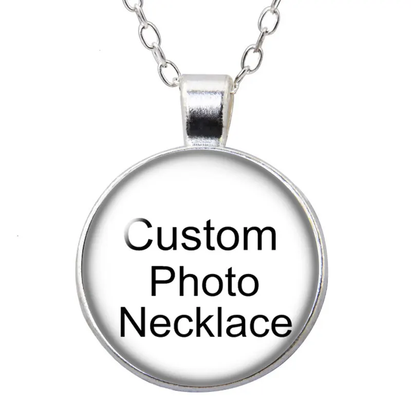 Personalized Custom cabochon glass pictures Pendant Necklace