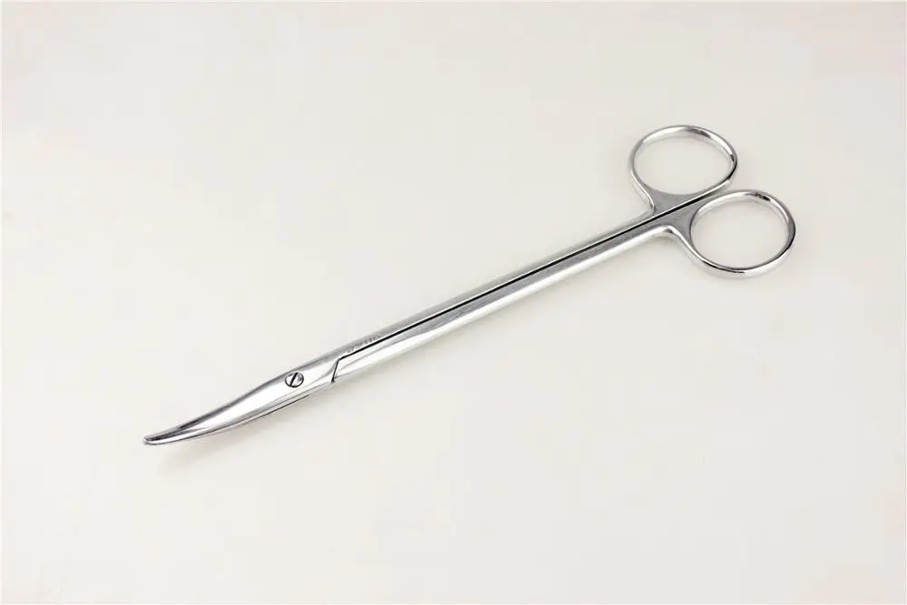 JZ Surgical instruments Medical Thyroid scissor oral cavity cutter curved head elbow scissors Thyroid scissors Otolaryngology