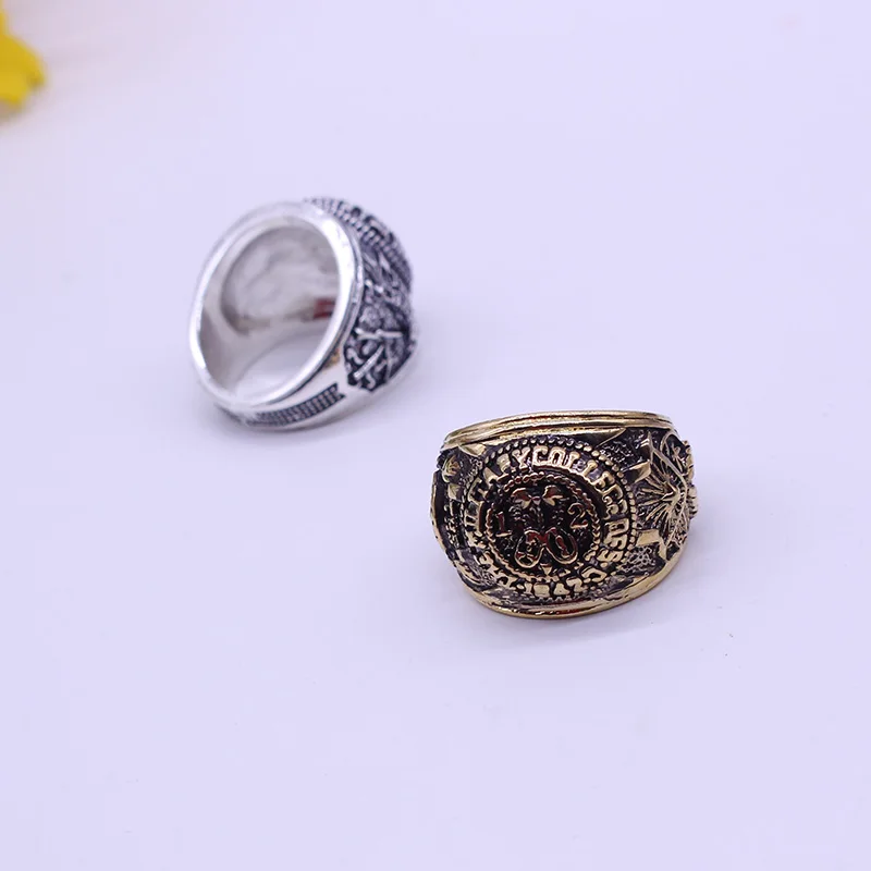 2020 Fashion Domineering Men\'s Ring Classic Movie Series Jewelry Retro Zinc Alloy Bronze Punk Engraved Metal Jewelry Gift