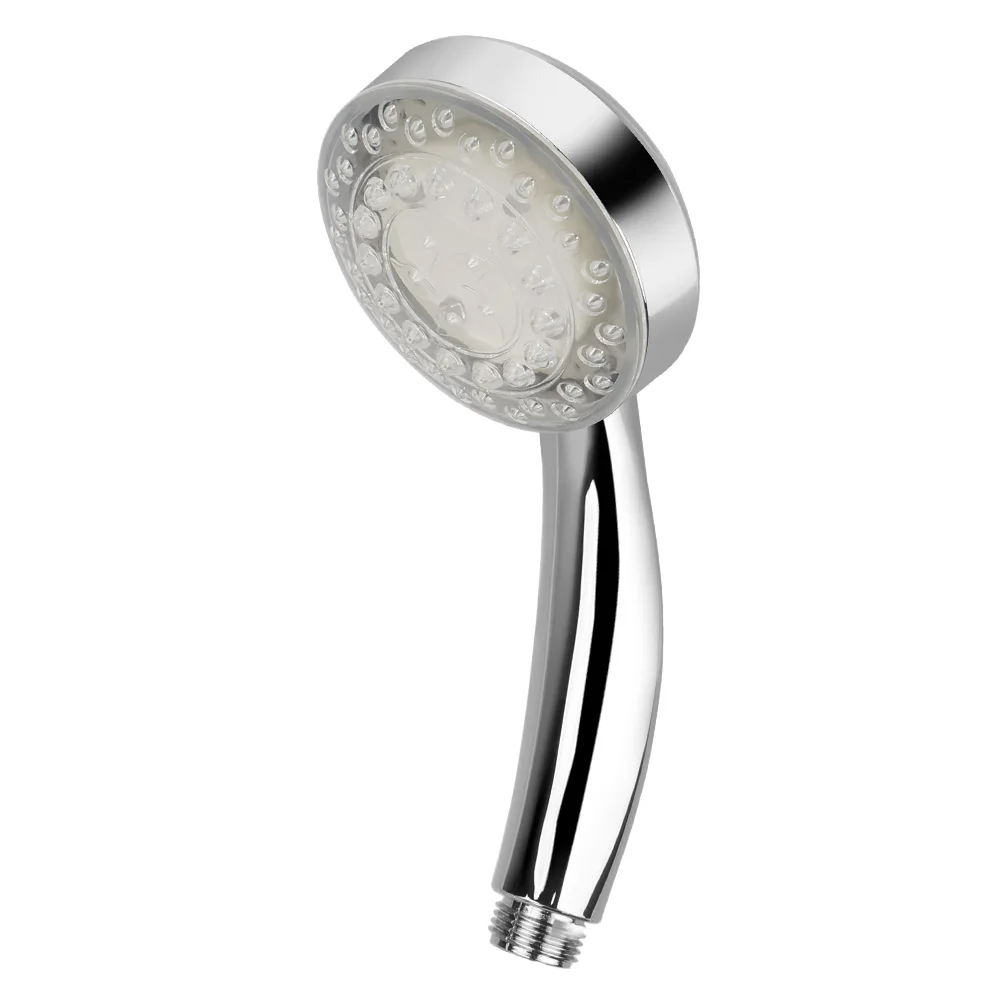 Rainfall Top Spray No Batteries 7 Colors Gradual Changing Ultra-Quiet 3 Colors Temperature Sensor LED Shower Head