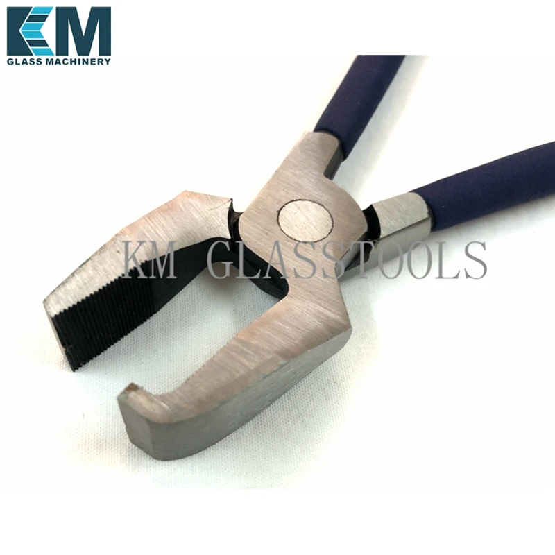 KM Brand High Quality Glass glass tools,Glass mending pincher with bend nozzler.Mending Pincher with Flat nozzler.K-019