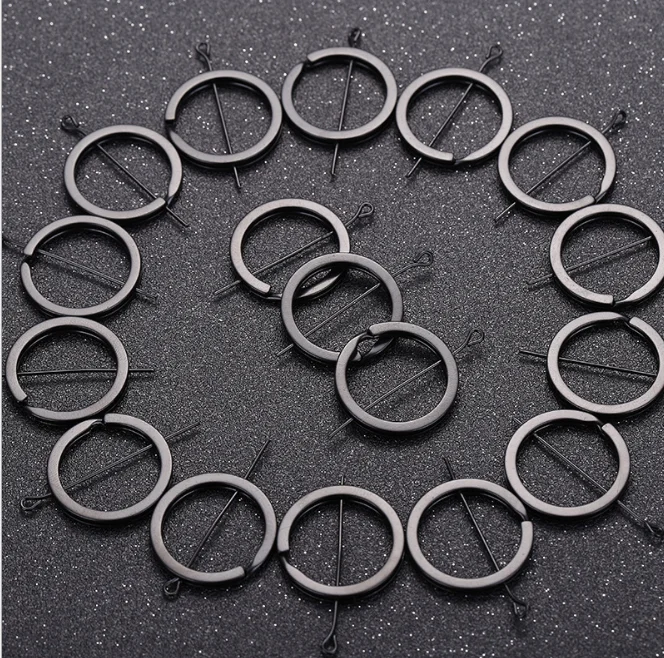 12pcs 25mm Black Color Iron Key Chain Rings Flat Key Holder Split Rings Keychain Keyfob DIY Jewelry Accessories