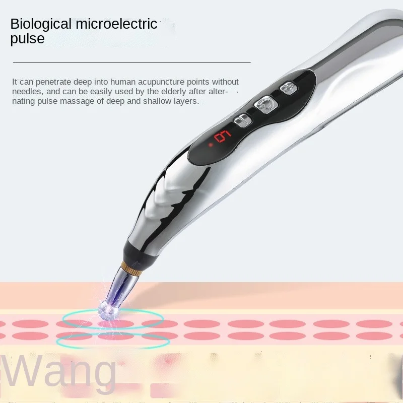 

Charge three acupuncture pen head of the first five meridian massage stick to nine charging laser meridian massage pen pen