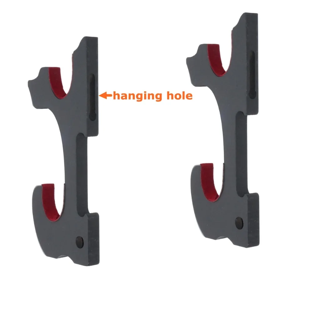 2/ชุดดาบ Hook Wall Mount Samurai ดาบแขวนผู้ถือปรับสำหรับ Katana Wakizashi Tanto Genji 2-ชั้นกำมะหยี่เบาะ