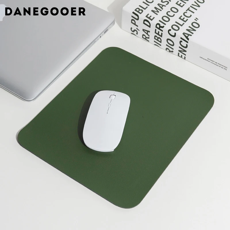 25x21cm Leather Double-sided Mouse Pad Solid Color Simple Multi-color Notebook Computer Mouse Pad Gaming Mouse Pad Work Office