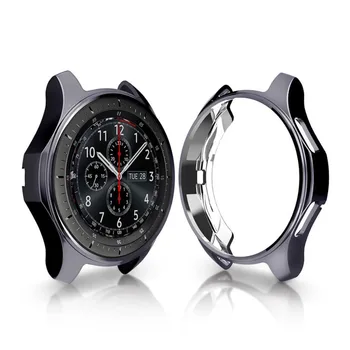 حافظة Gear S3 Frontier لساعة سامسونج جالاكسي 46 مللي متر 42 مللي متر حافظة مطلية بالكهرباء Gear s3 حافظة حماية رياضية كلاسيكية