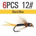 6 piezas negro azul