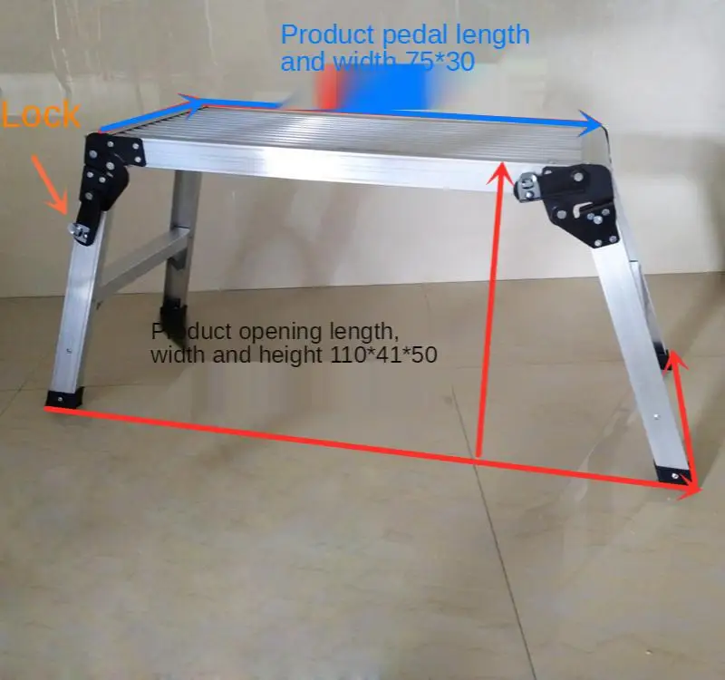Sedia trapezoidale Sgabelli leggeri in lega di alluminio Scalette Lavaggio Pulizia Sedia per auto Bagno Doccia Sgabello per piedi