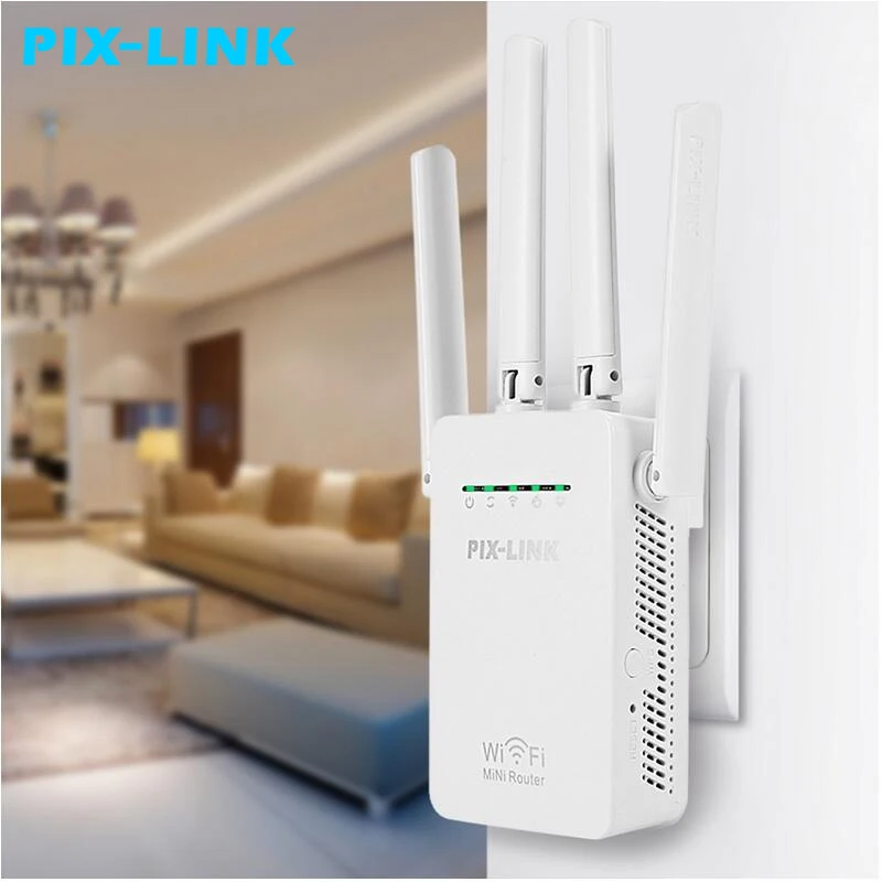 PIXLINK WR09 300Mbps Wireless WIFI Router Repetidor Booster Extender Rede Doméstica 802.11b/g/n RJ45 2 Portas Wilreless-N Wi-Fi