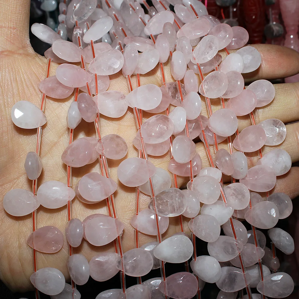 Natural Stone Crystal Aventurine Beaded Charms Jewelry Making 10*12mm Drop-shaped Piece Loose Beads DIY Bracelet Necklace Parts