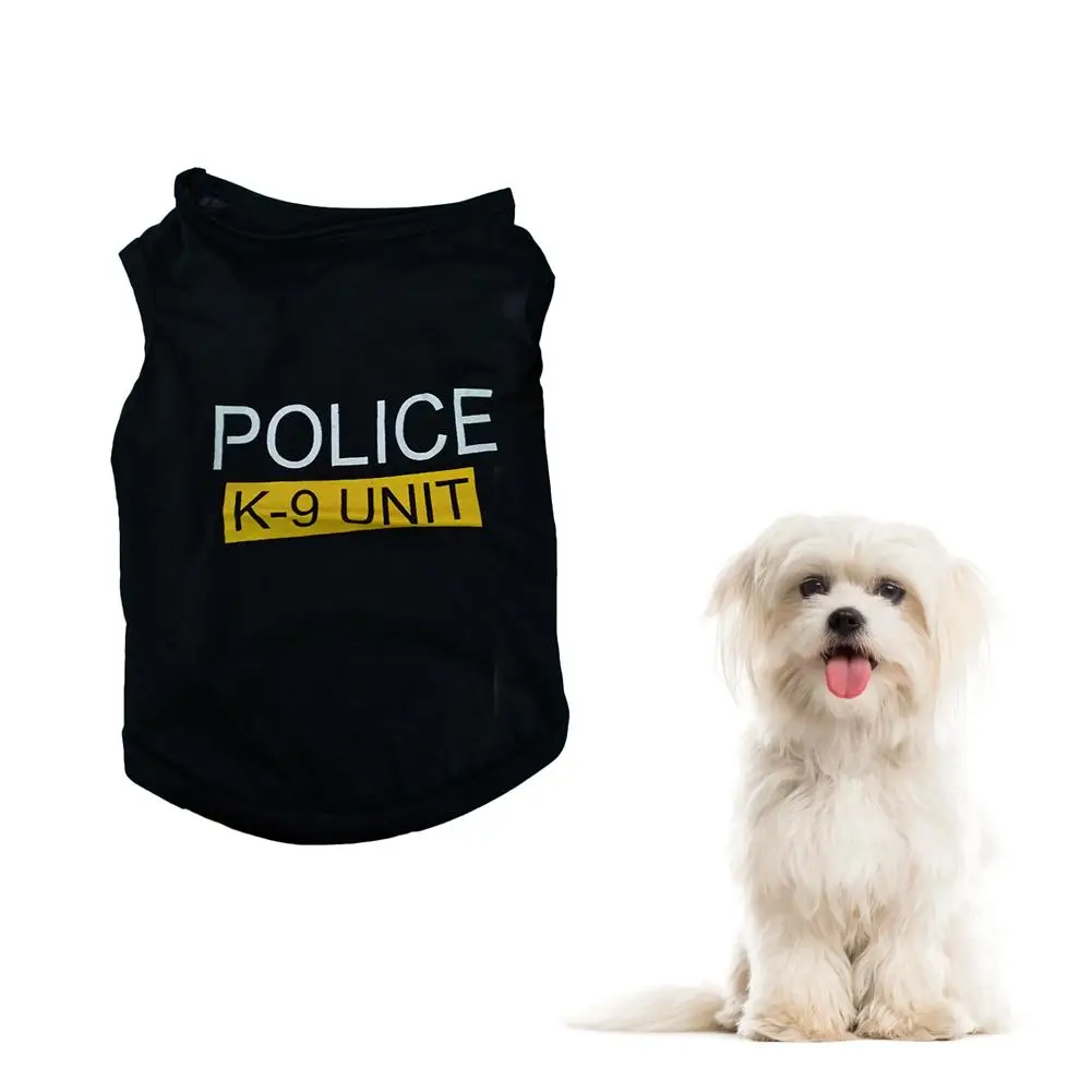 Police Suit Cosplay Dog Clothes Pet Dog Vest Dog Clothes Polyester Soft Breathable Comfortable Stylish Casual Style Dog Clothing