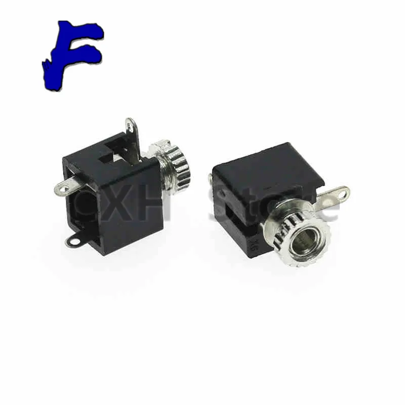 10Pcs PJ201M 2.5mm Female Audio Connector 3 Pin DIP Headphone Jack Socket Mono Channel PJ-201M