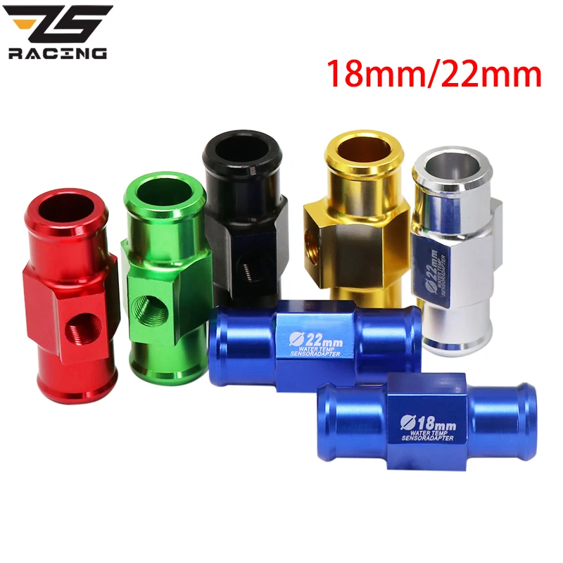 ZS Racing Universal 18mm 22mm Motorcycle Water Temp Temperature Joint Pipe Hose Sensor Gauge Adapter Temperature Sensor Adapter