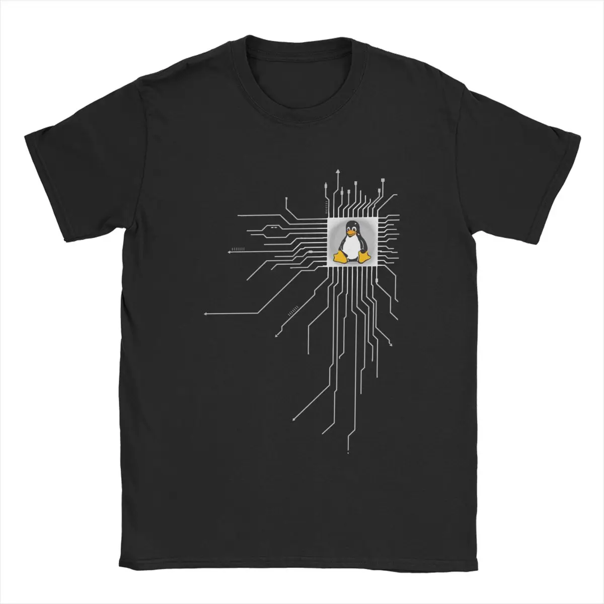 Pengueng pc nerdコアcpu Tシャツ男性用コンピューターシステムおかしい綿TシャツTシャツクルーネック半袖Tシャツ服