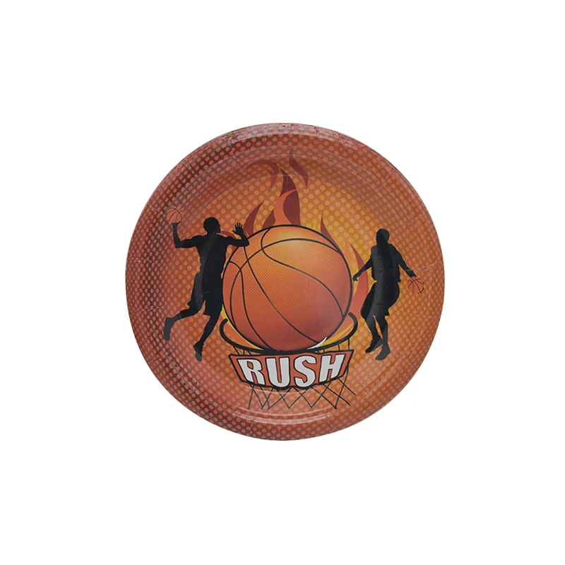 Basketball club Disposable Tableware set Napkin Plates Cups Sport boy Basketball enthusiast Birthday Party ballons decoration