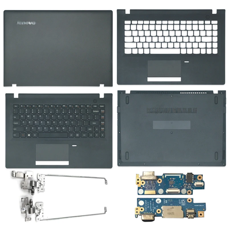 Pop For lenovo e31-70 E31-80 Series Laptop LCD Back Cover/Hinges/Palmrest/Bottom Case/VGA Audio Board Black