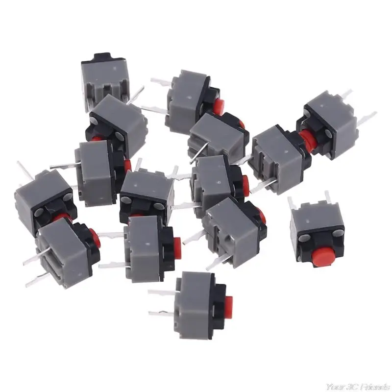 5pcs Micro Switch 6*6*7.3 mm Square Silent Switch Button Mouse DIP Microswitch Tact Switch D13 21 Dropshipping