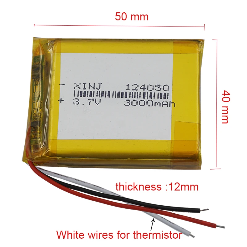 Bateria lipo do lítio de xinj 3.7v 3000mah 11.1wh li do polímero 103565 para o telefone gps