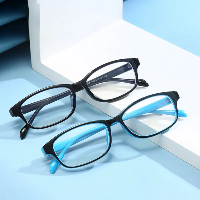 New Acetate Optical Glasses Kids Anti Blue Light Eyewear Fashion Brand Designer Frame Children Computer TV Myopia Glasses