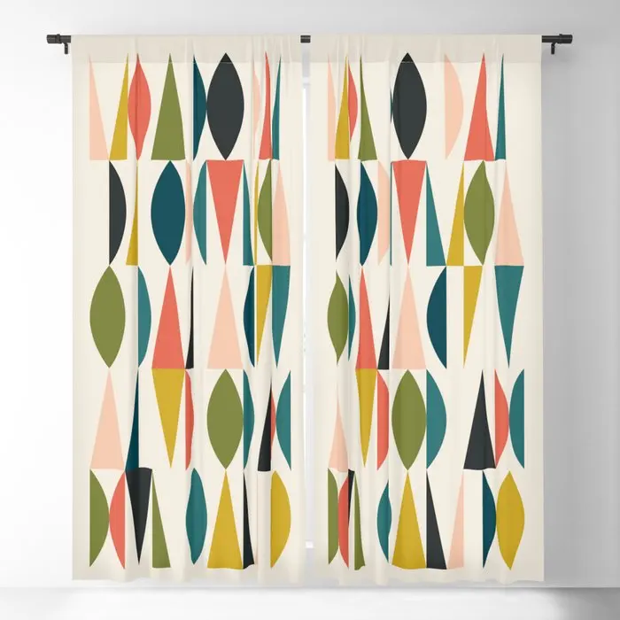 

Colorful Shapes Fashionable Pattern Blackout Curtains 3D Printing Curtains Bedroom Living Room Decorative Curtains