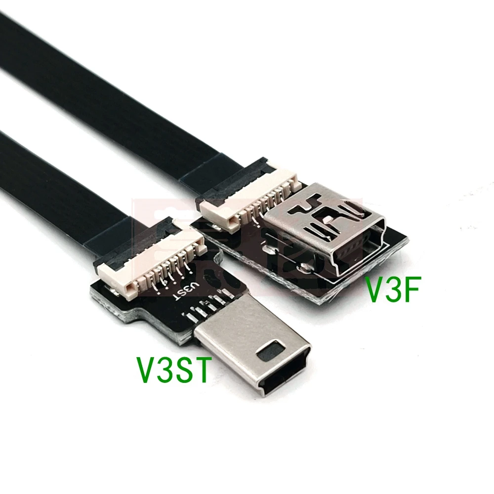 

FPC 90 degree 5 angle mini USB female to Mini B 5 pin male cable adapter 0.25m 50CM