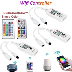 DC5V 12V 24V RGB Led Wifi Controller RGBW RGBWW Bluetooth WiFi LED Controller For 5050 2835 WS2811 WS2812B Led Strip Magic Home