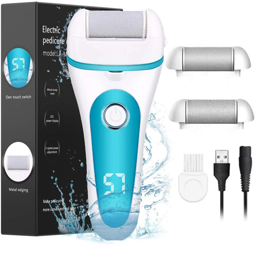 Electric Foot File Grinder Dead Dry Skin Callus Remover Rechargeable Feet Pedicure Tool Foot Care Tools for Hard Cracked Clean