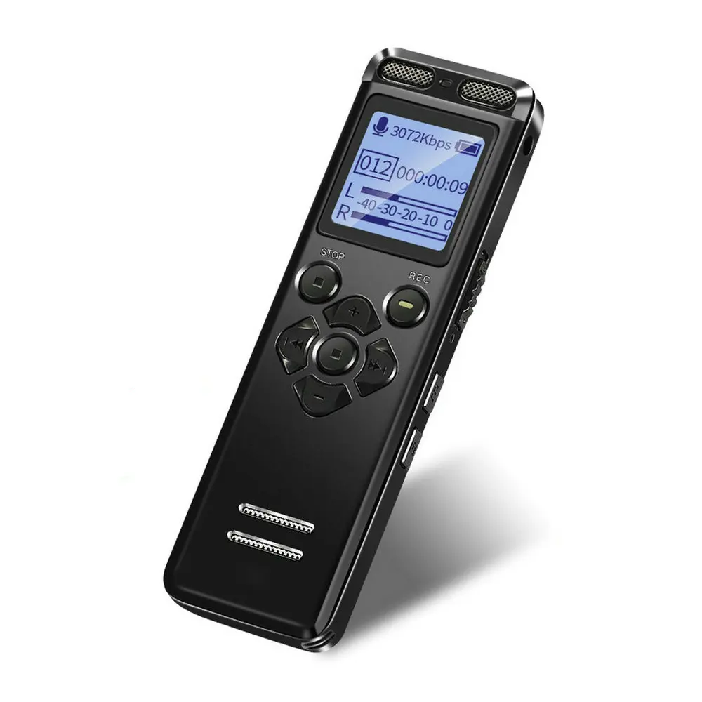 Grabadora de voz Digital V36, reproductor MP3 con pantalla LCD grande de 1,4 pulgadas, MUF micrófonos duales, grabación de Audio de alta calidad, 1536kpbs