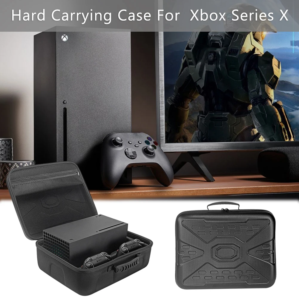 Carrying Case for Xbox Series X Game Console Travel Controllers Storage Bag Game Console Wireless Controllers Game Accessories