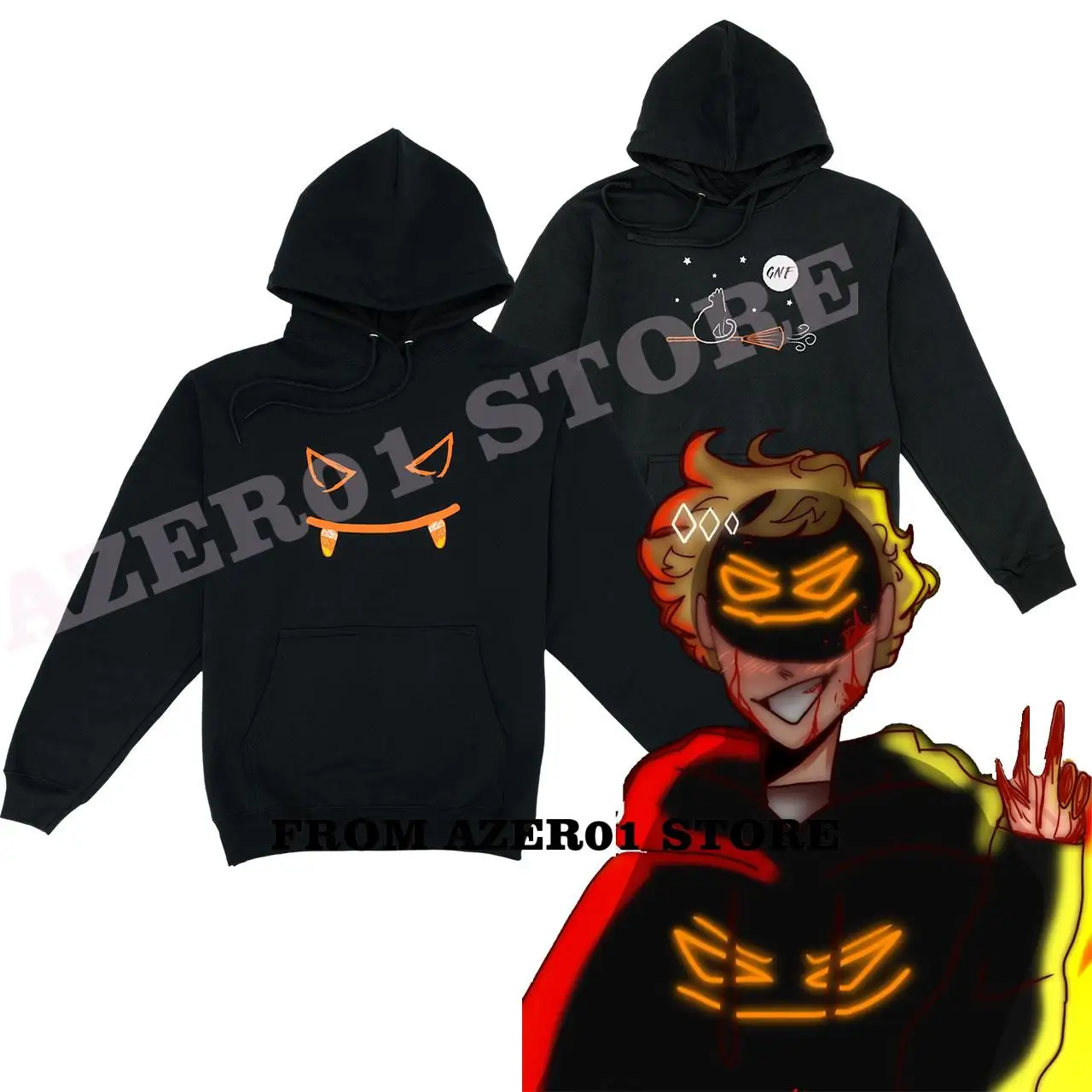 

Dream Dreamwastaken GeorgeNotFound Sapnap Halloween Logo Pullover Hoodies Merch Hallowmas Winter Men/Women Hooded Streetwear