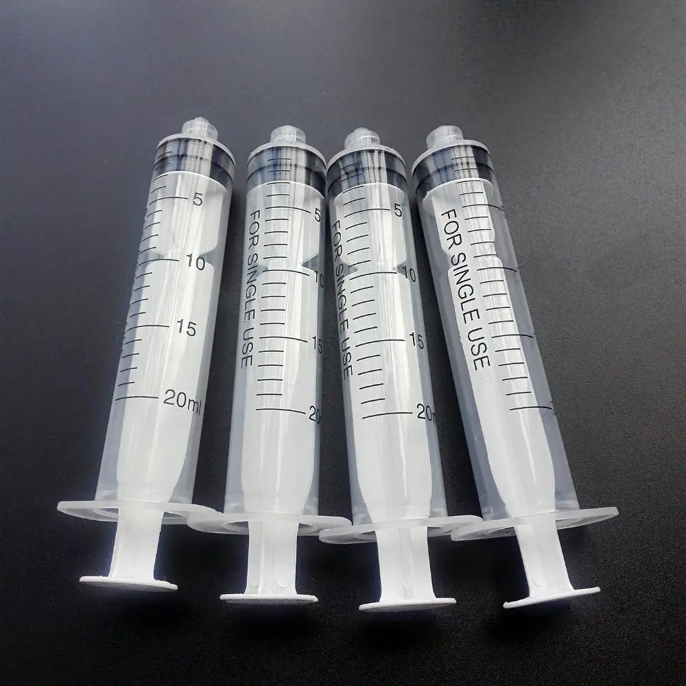 10PCS 20ml Disposable Plastic Syringe with NeedleforLab and Multiple Uses injectionTool1.5inch 14G Blunt Tip Dispensing Needle