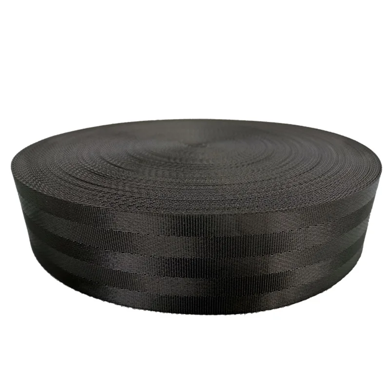 10 Yards Black Polyester Five-Twill Webbing Tape 20mm/25mm/32mm/38mm/50mm Seat Belt Backpack Strap DIY Sewing Craft