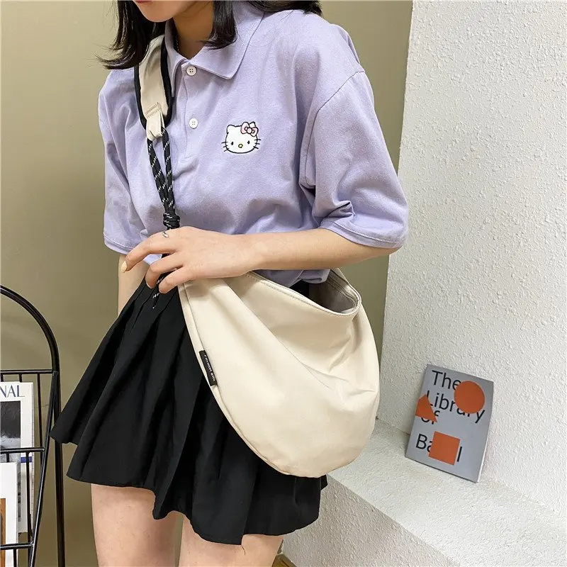 

Spring/summer 2021 new literary women's bags, simple crossbody bags, canvas bags, women's canvas Korean shoulder bags.