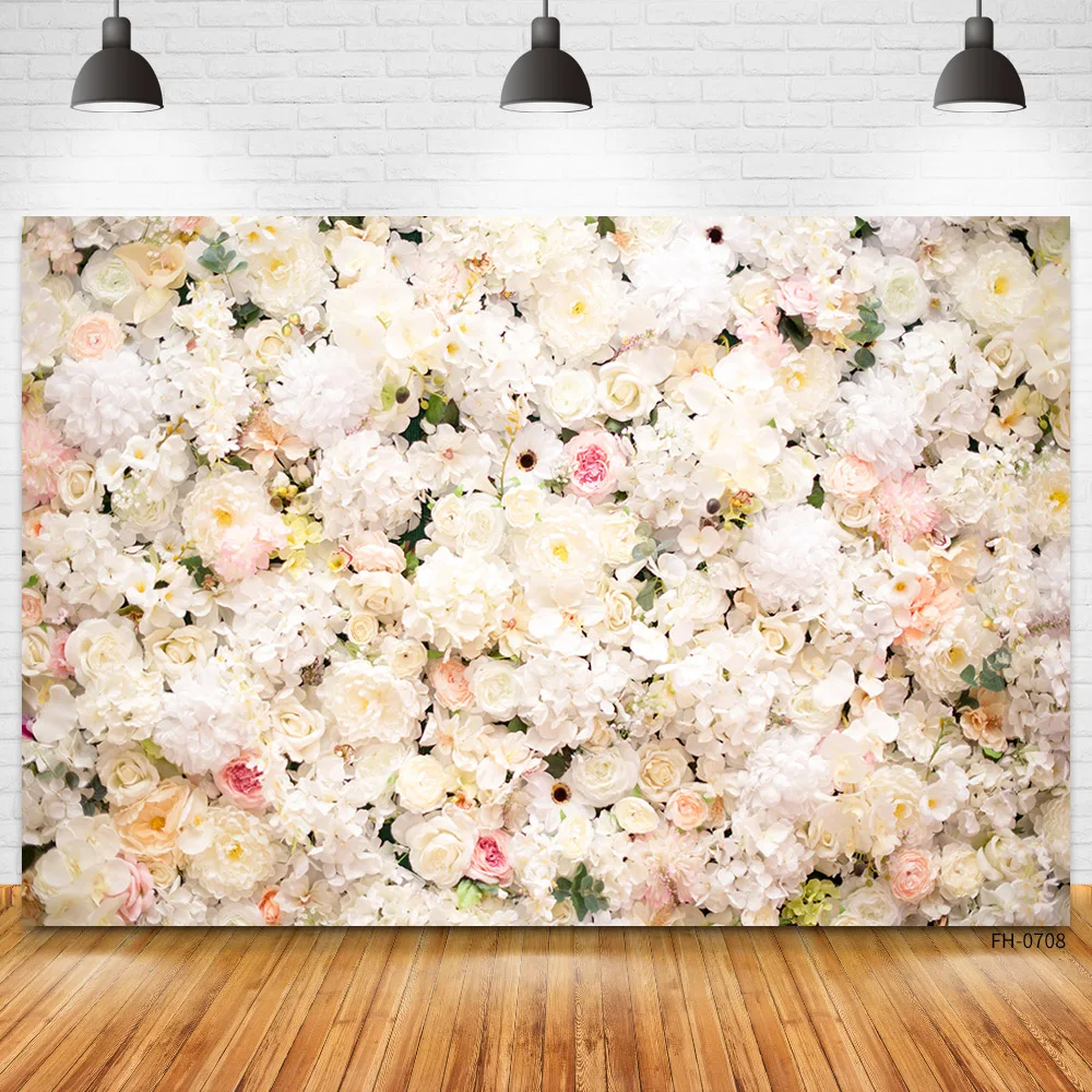 Birthday Party Wedding Valentine's Day Backdrop Flower Rose Floral Photography Background for Photo Studio Baby Shower Photocall