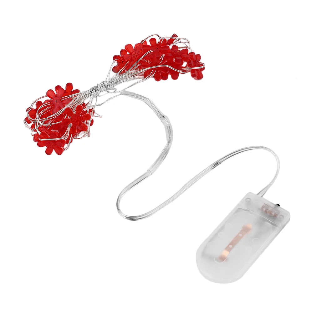 Creative 3M 30LED Sun Flower Shape Button Battery Power LED String Light Party Garden Wedding Curtain Fairy Light Hot Sale