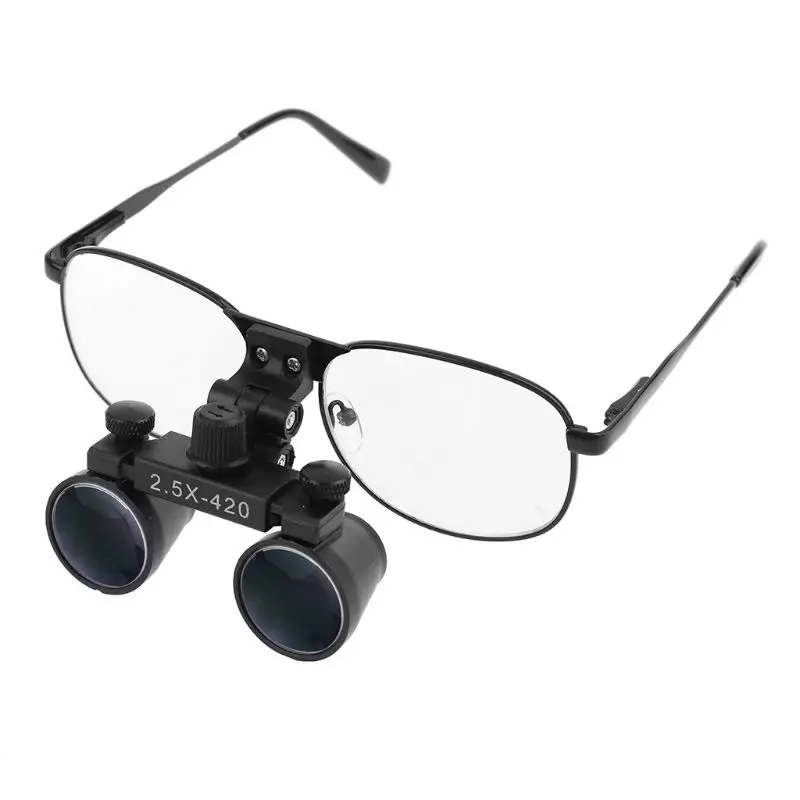 2.5X 3.5X Binocular Dental Loupe Magnifier with Eyeglasses