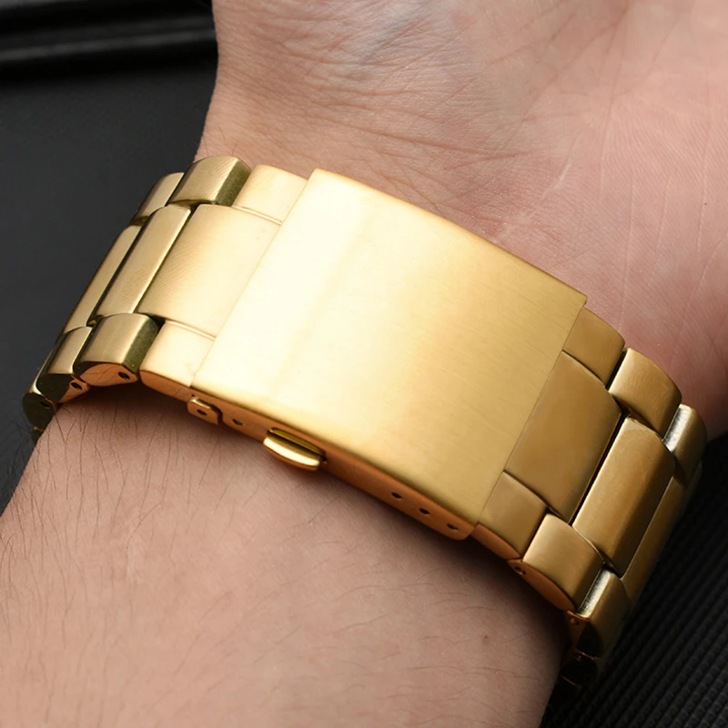 high quality  stainless steel watchband for DZ7333 DZ4344 wrist strap men\'s large dial gold accessories 24 26 28mm bracelet