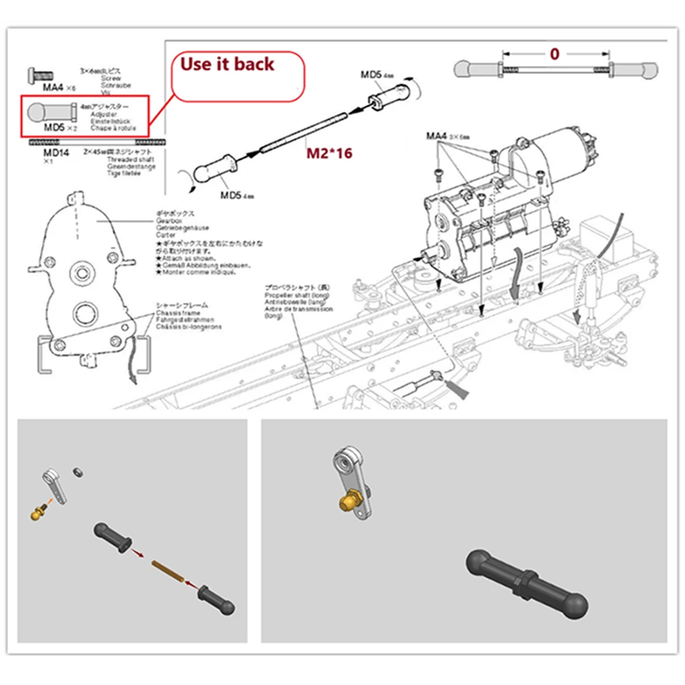 Parti di aggiornamento del metallo del cambio della staffa del cambio del Servo sterzo del cambio per accessori auto TAMIYA 1/14 RC